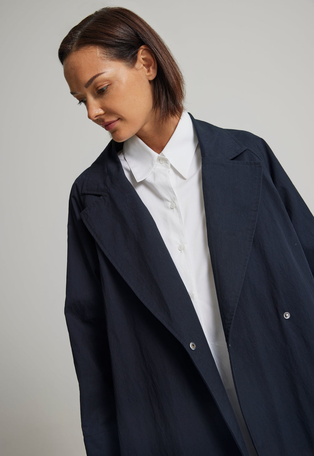 Jac+Jack ORWELL TRENCH COAT in Navy